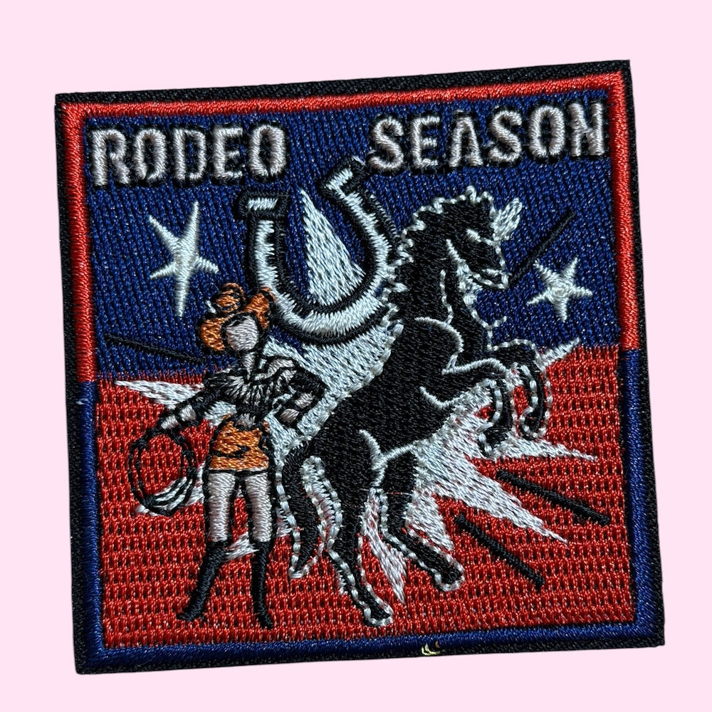 Rodeo season embroidery patch