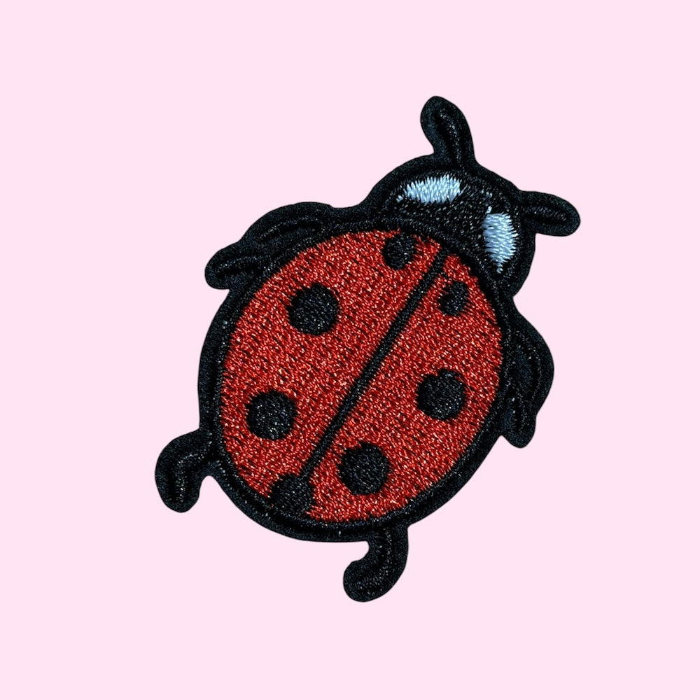 Ladybug embroidery patch