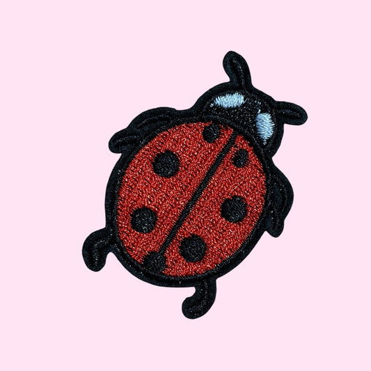Ladybug embroidery patch