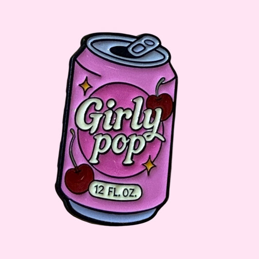 Girly pop enamel pin