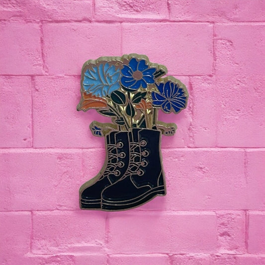 Magic night boots enamel pin