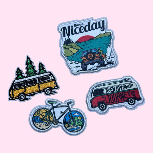 Camping vibe embroidery patch