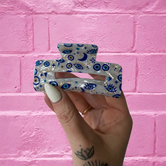 Evil eye hair clips