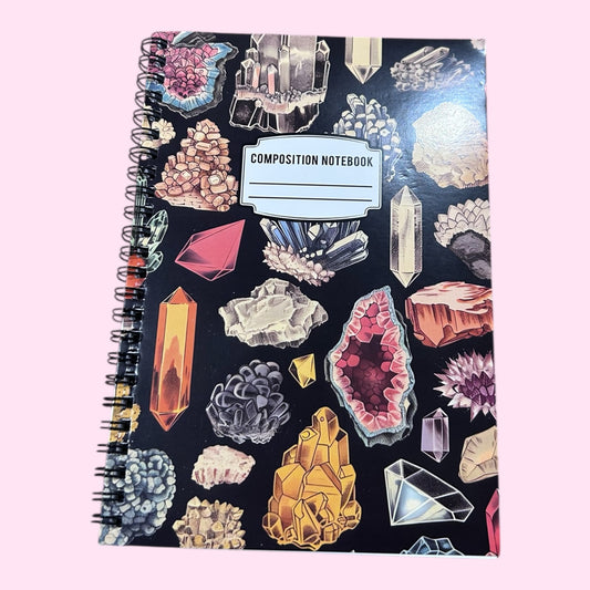 Crystals notebook lined