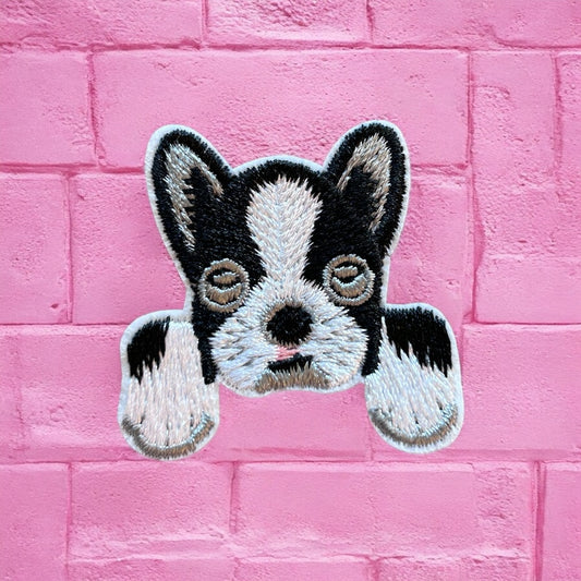 French bulldog embroidery patch