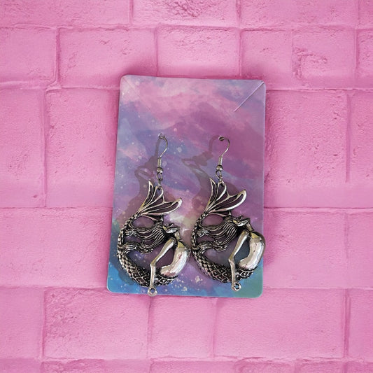 Large mermaid earrings