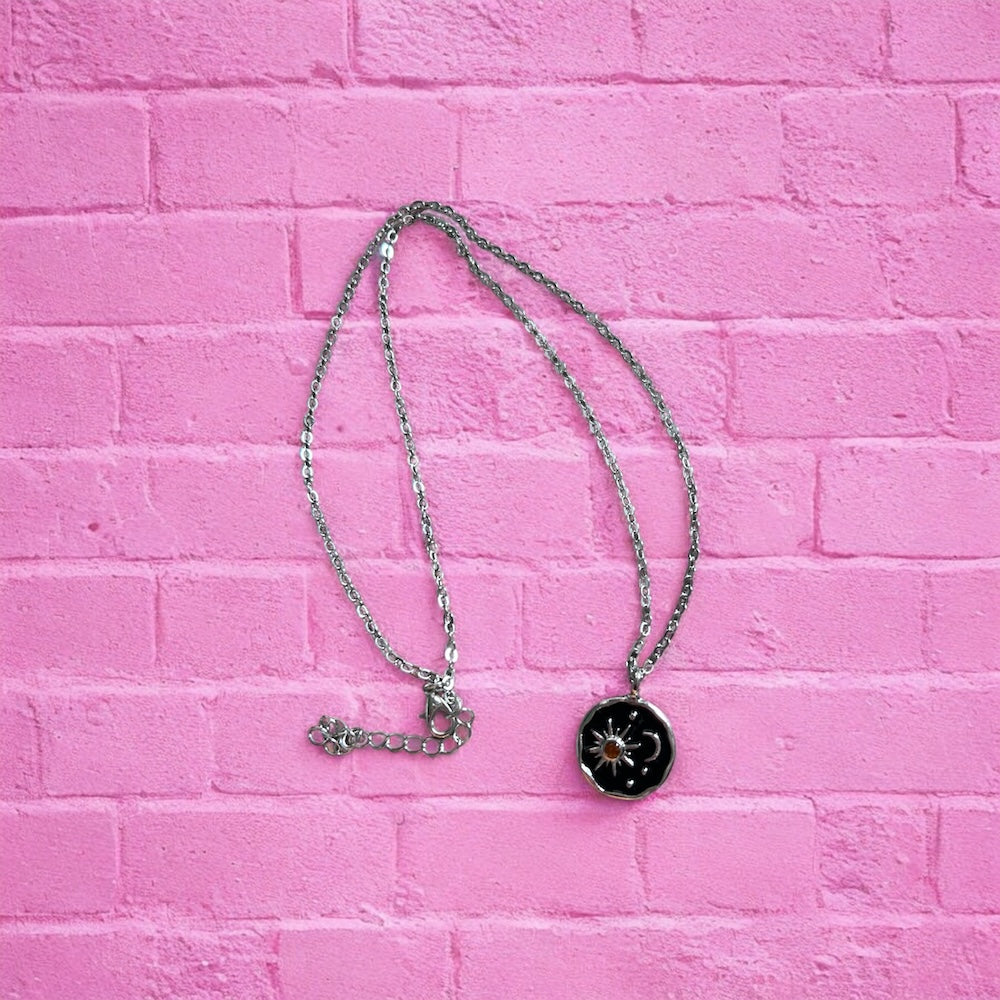 Necklace sun and moon