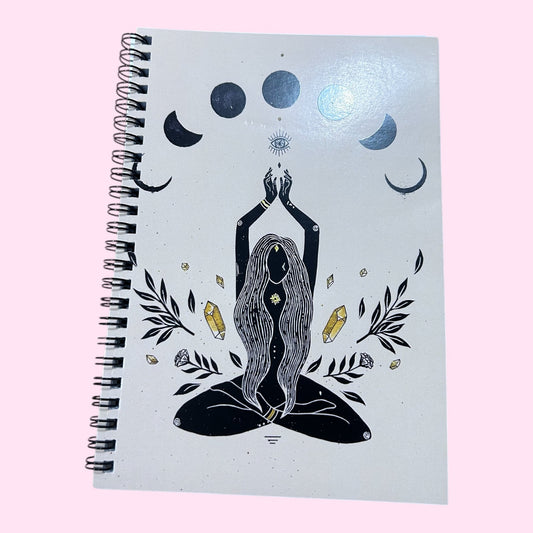 Moon phases notebook lined