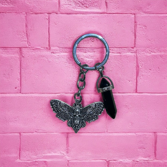 Onyx moth keyring