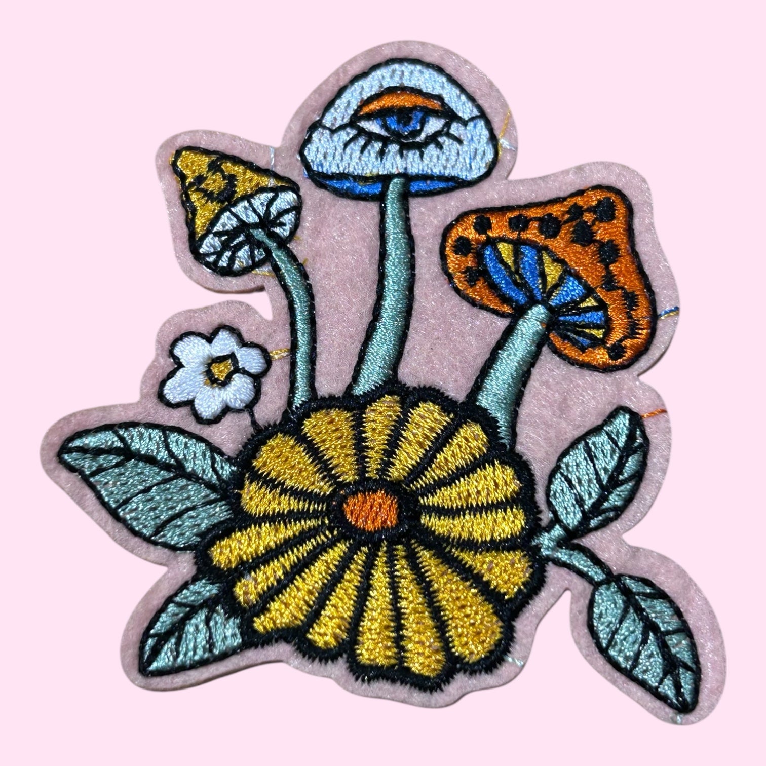 Psychedelic mushrooms embroidery patch – Rock Petal Spirit