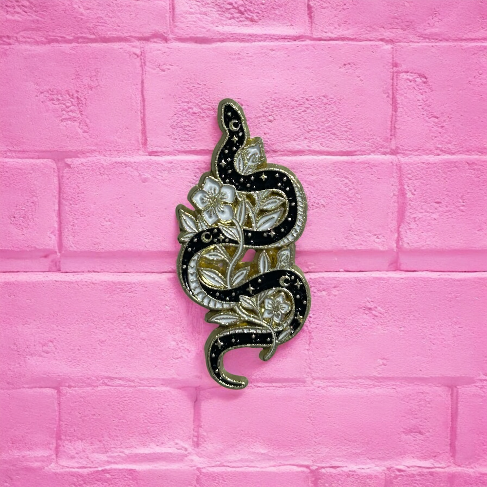Snake enamel pin