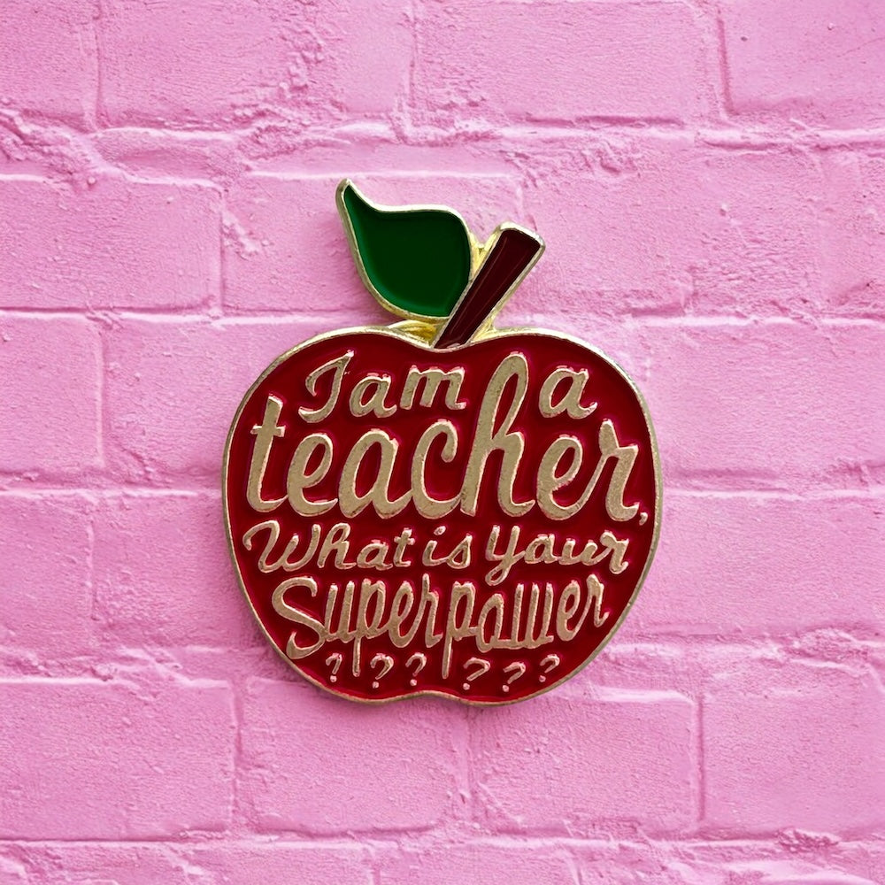 Teacher enamel pin