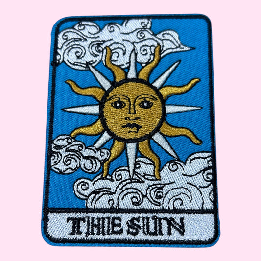 The sun tarot embroidery patch