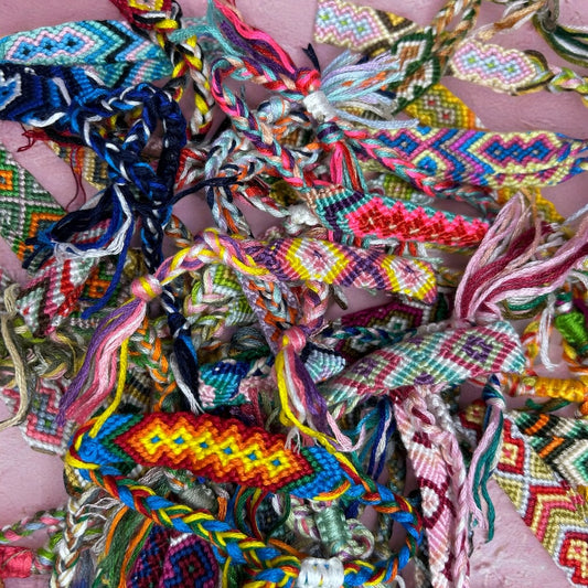 Friendship bracelets woven